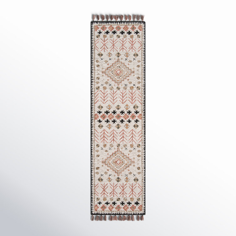 Southwestern Multicolor Wool Medallion Runner Rug