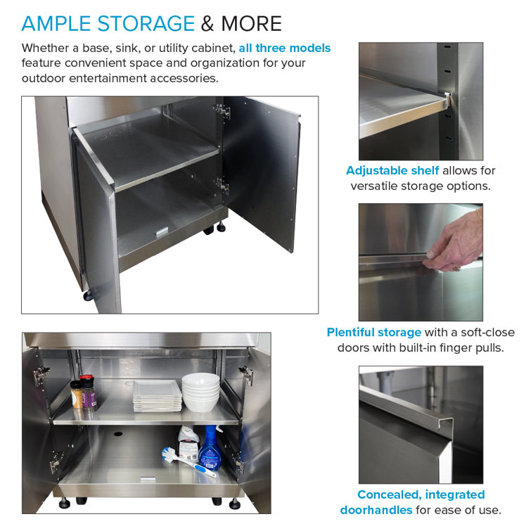 Transolid 32" Stainless Steel Outdoor Utility Cabinet