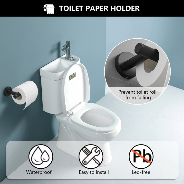 Matte Black Stainless Steel 5-Piece Bathroom Hardware Set