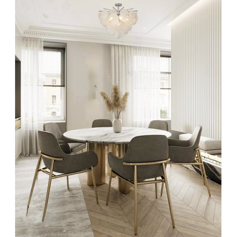 Chrome 30" Frosted Glass Semi Flush Mount Light