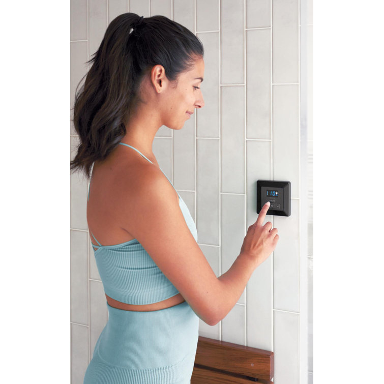 Matte Black 7.5kW Steam Shower Generator with Digital Control