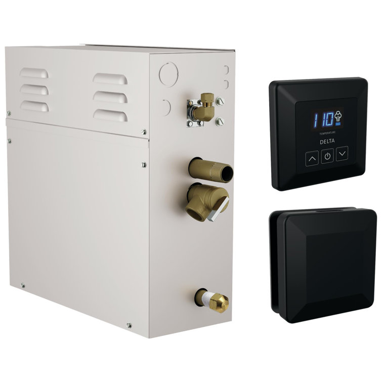 Matte Black 7.5kW Steam Shower Generator with Digital Control