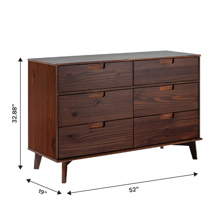 Mid-Century Modern Walnut Dresser with Deep Storage Drawers