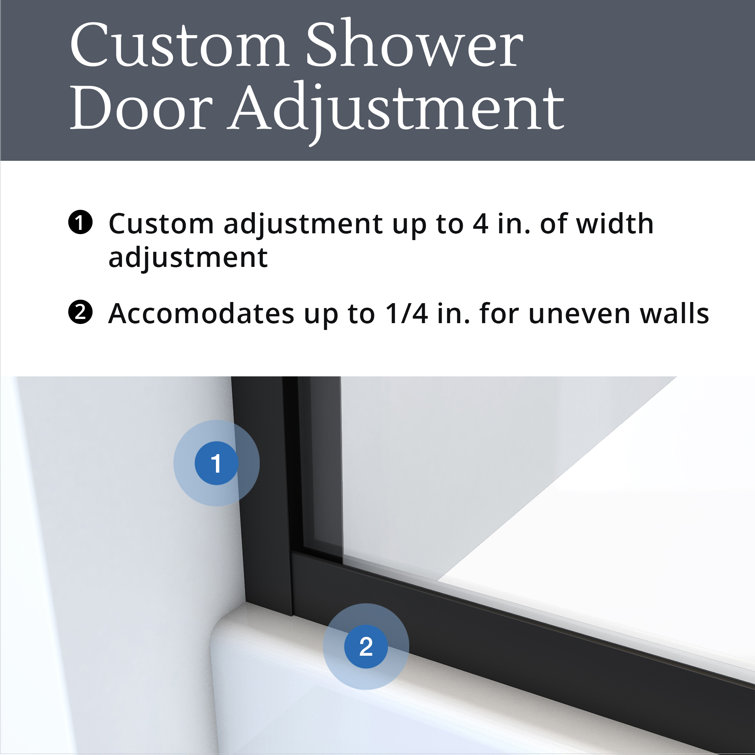 Alliance Pro HV 60" Semi-Frameless Sliding Shower Door with Clear Glass