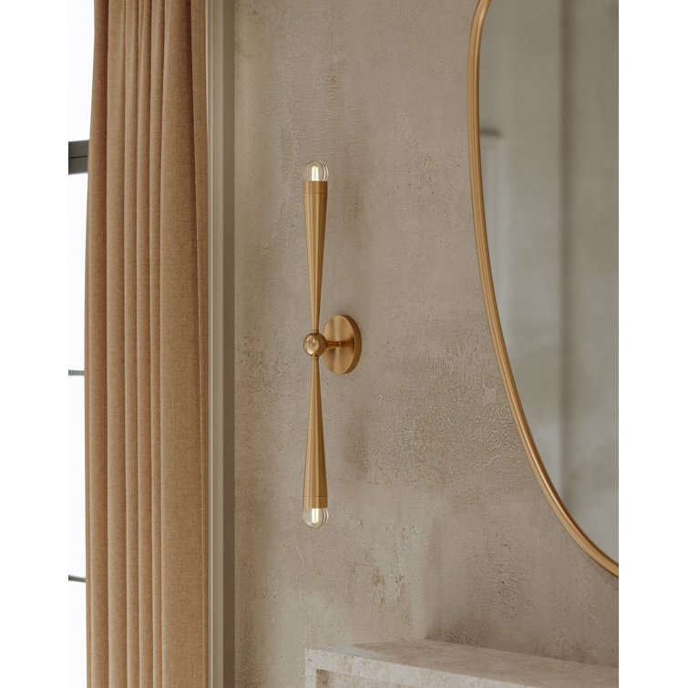 Keanu Patina Brass 34" Modern Wall Sconce