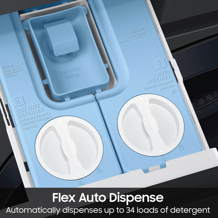 Brushed Black Stainless Steel Smart Gas Washer and Dryer Set