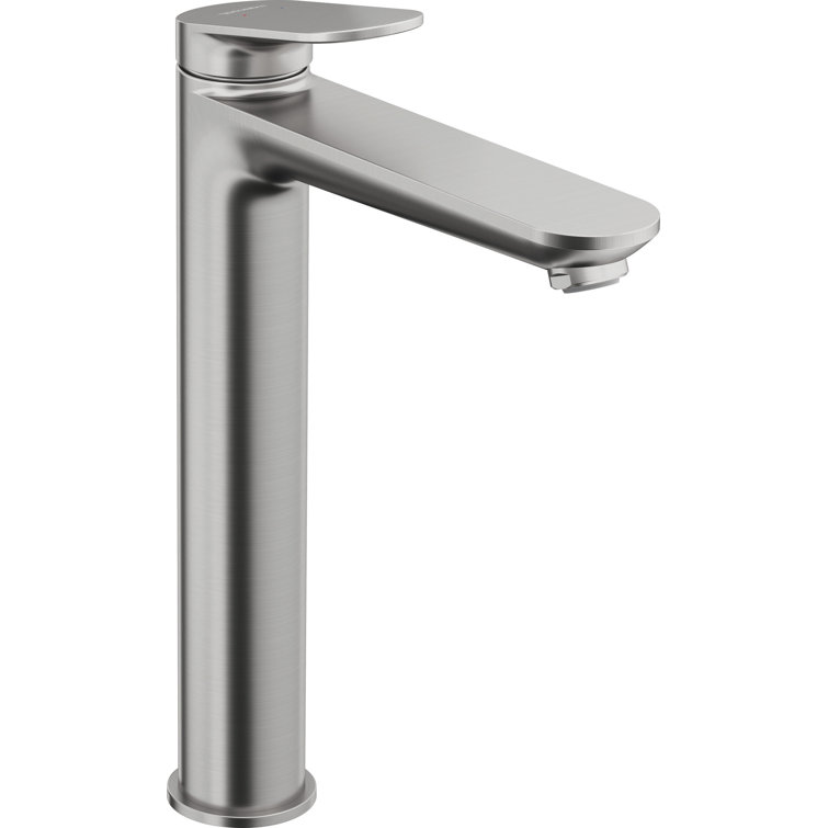 Brushed Nickel Single Handle Vessel Bathroom Faucet with Drain Kit