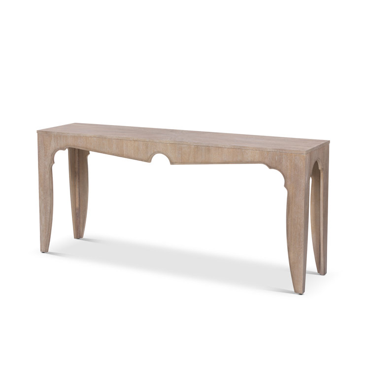 Driftwood Rectangular Wooden Console Table with Four Legs