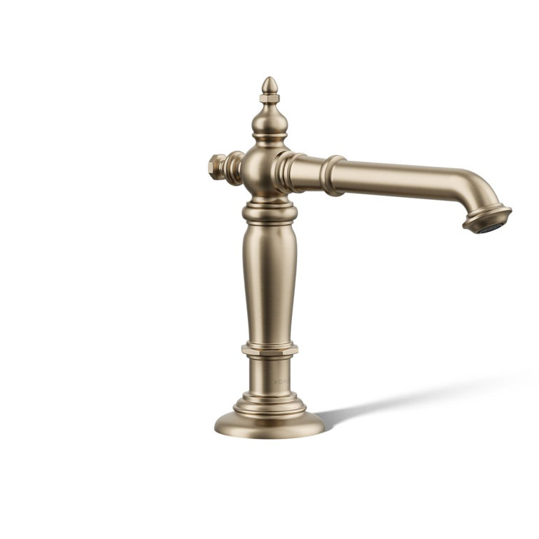 Elegant Vibrant Brushed Bronze Artifacts Bathroom Sink Spout