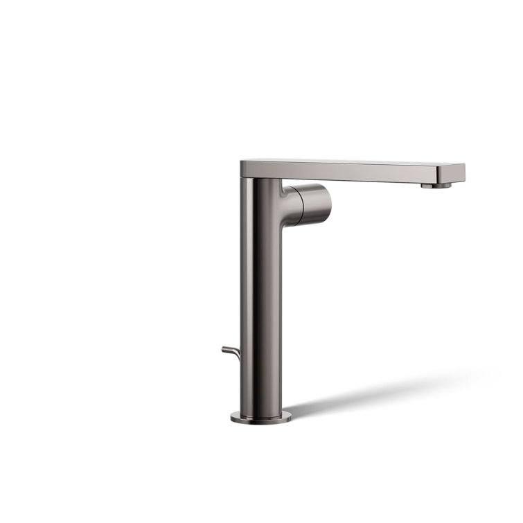Vibrant Titanium Single-Handle Bathroom Faucet with Drain Assembly