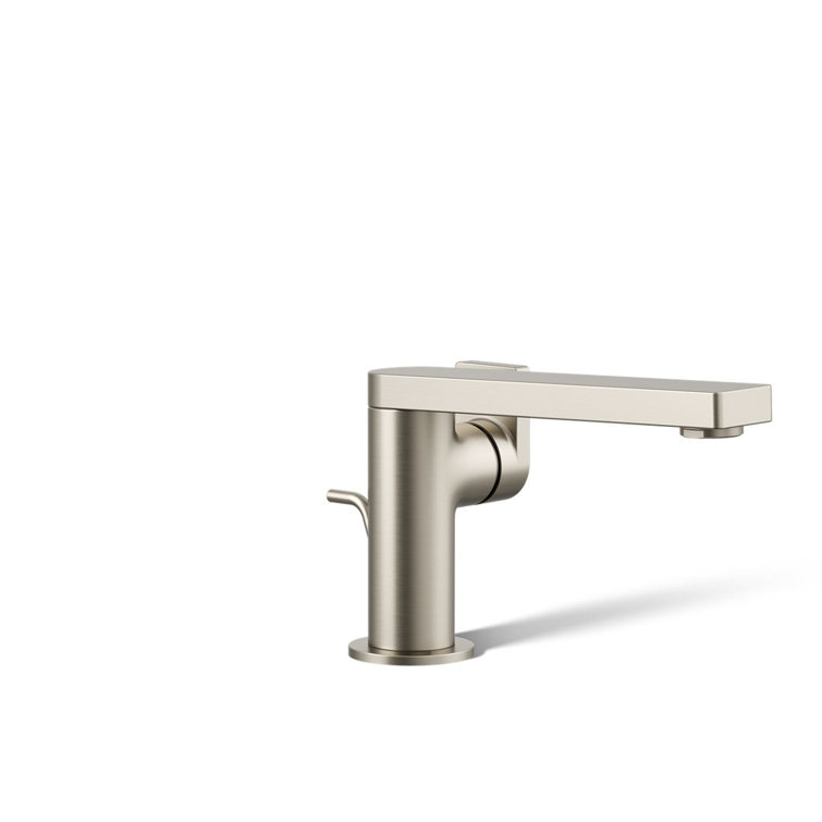 Vibrant Brushed Nickel Single-Handle Bathroom Faucet