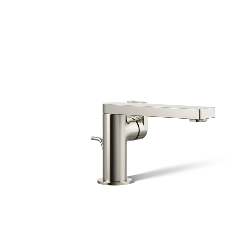 Vibrant Polished Nickel Single-Handle Bathroom Faucet