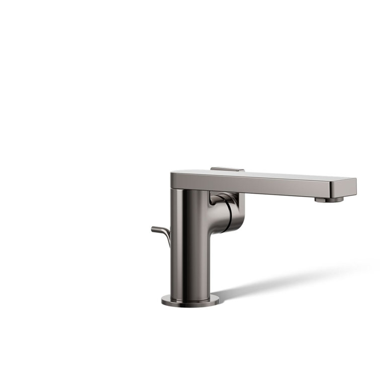 Sleek Composed Vibrant Titanium Single-Handle Bathroom Faucet