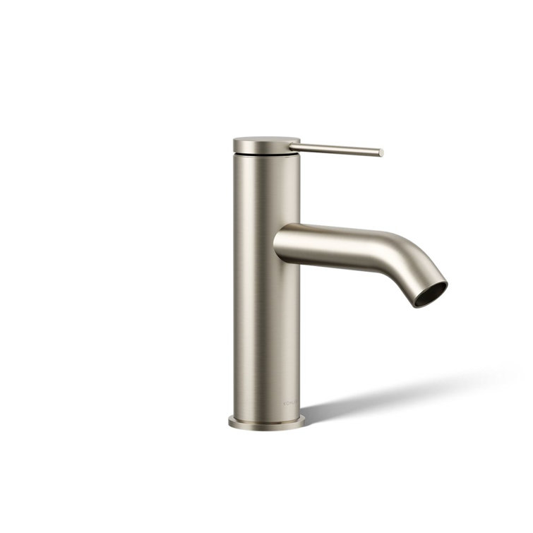 Components Brushed Nickel Single-Handle Low-Arc Bathroom Faucet