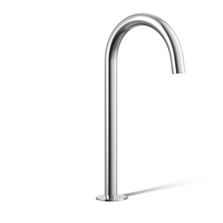 Polished Chrome Modern Sink Faucet Spout with Laminar Flow Aerator