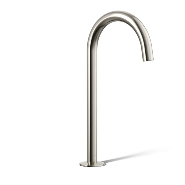 Polished Chrome Modern Sink Faucet Spout with Laminar Flow Aerator