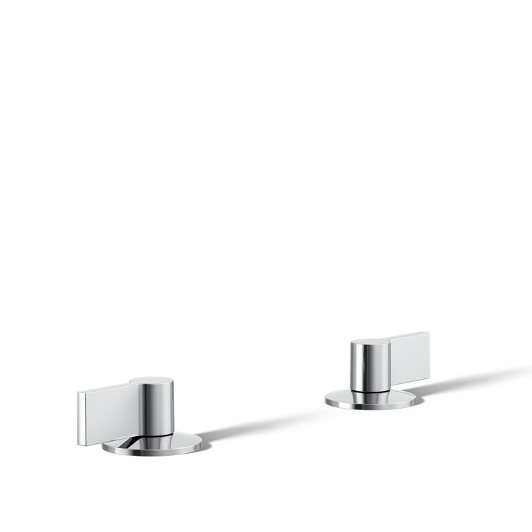 Polished Chrome Modern Lever Bathroom Sink Handles