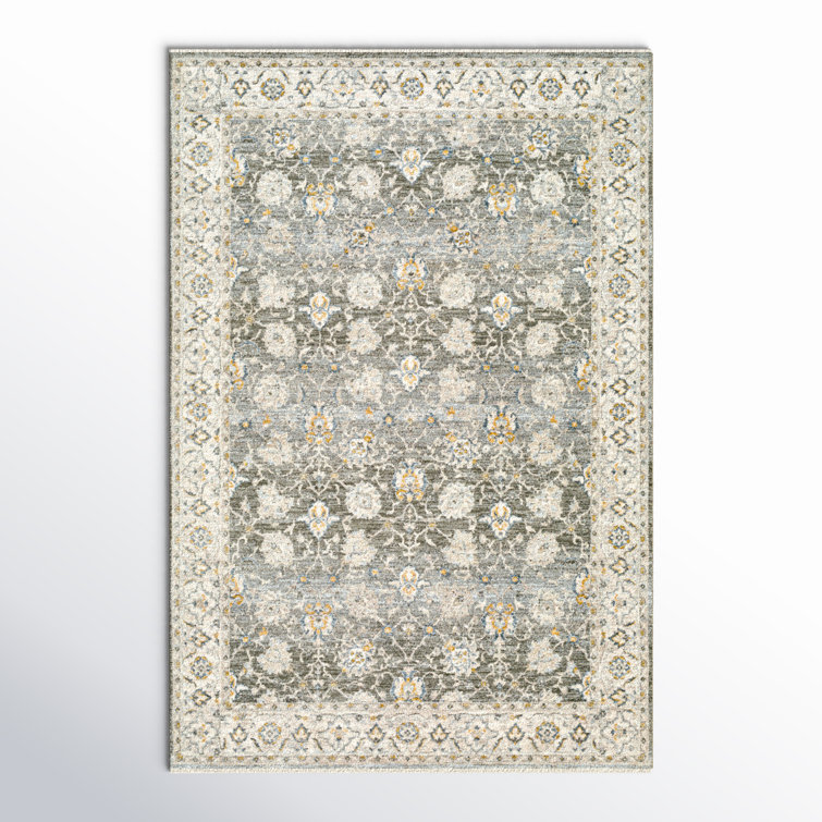 Gray and Beige Oriental Flatweave Synthetic Runner Rug