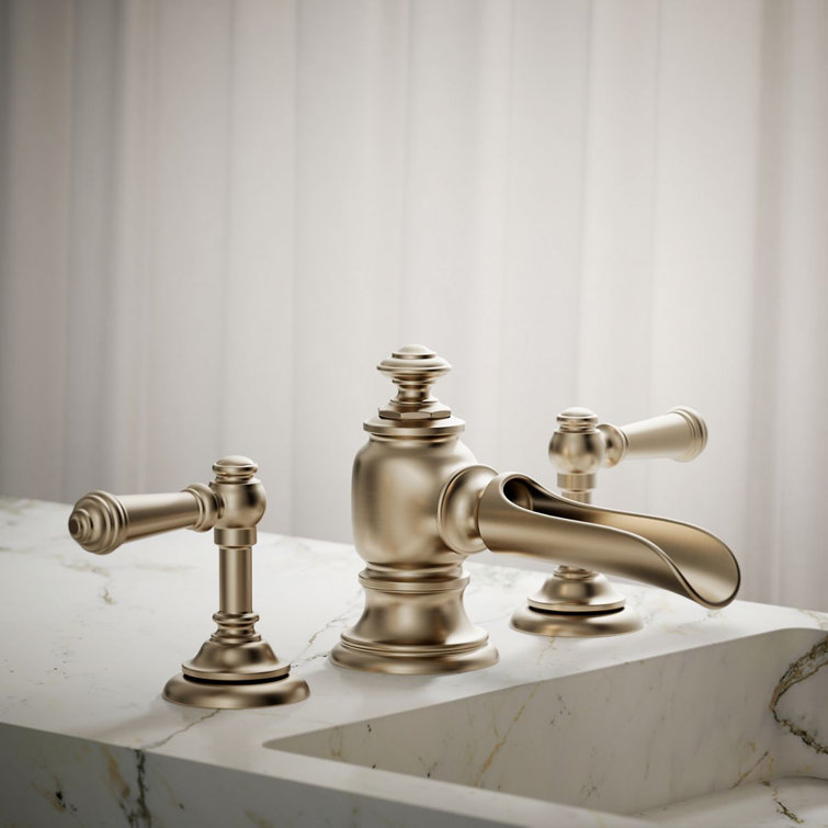 Artifacts Elegance Deck-Mounted Vibrant Brushed Bronze Bathroom Faucet