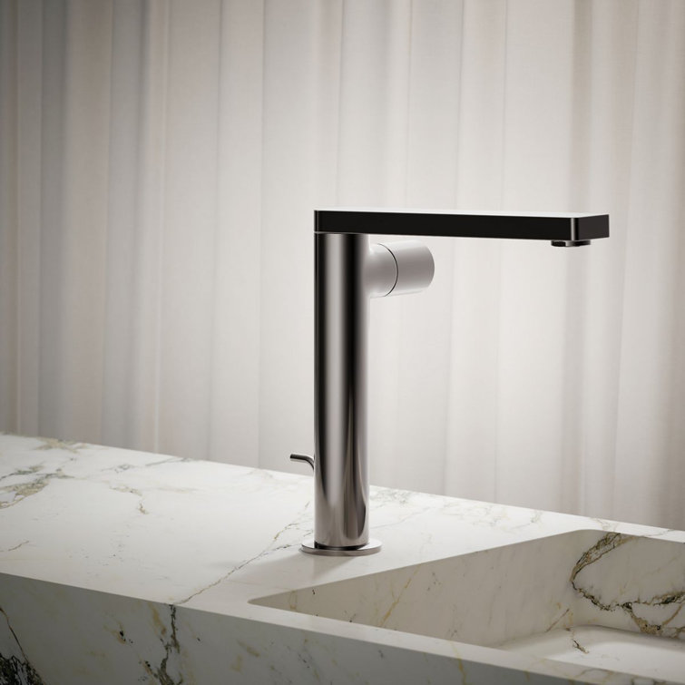 Vibrant Titanium Single-Handle Bathroom Faucet with Drain Assembly