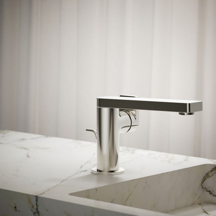 Vibrant Polished Nickel Single-Handle Bathroom Faucet