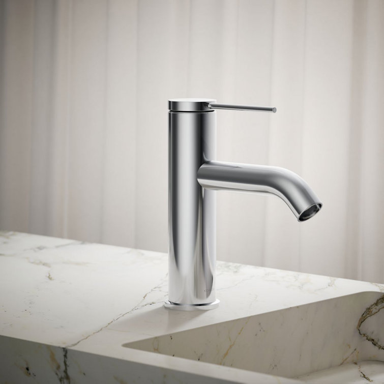 Polished Chrome Single-Handle Bathroom Sink Faucet