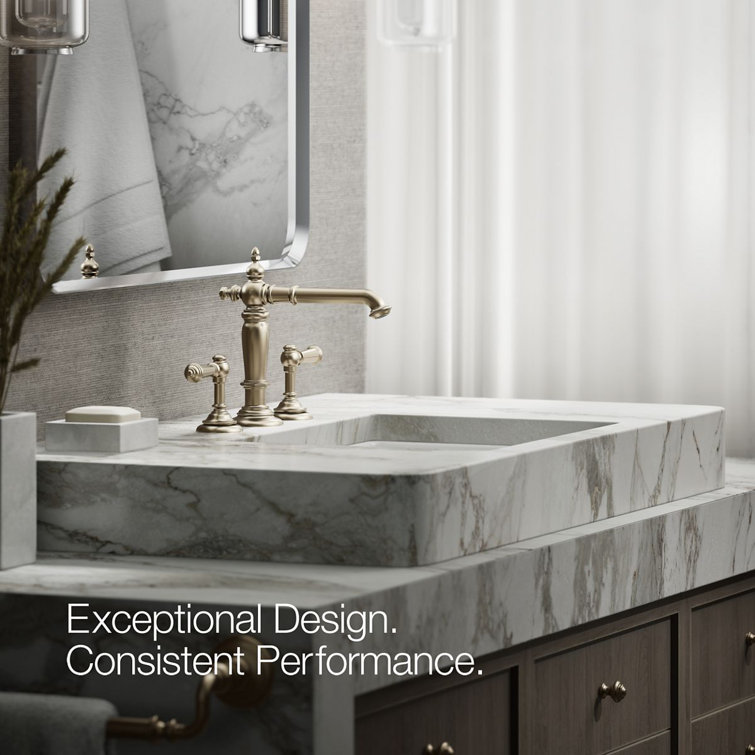 Elegant Vibrant Brushed Bronze Artifacts Bathroom Sink Spout