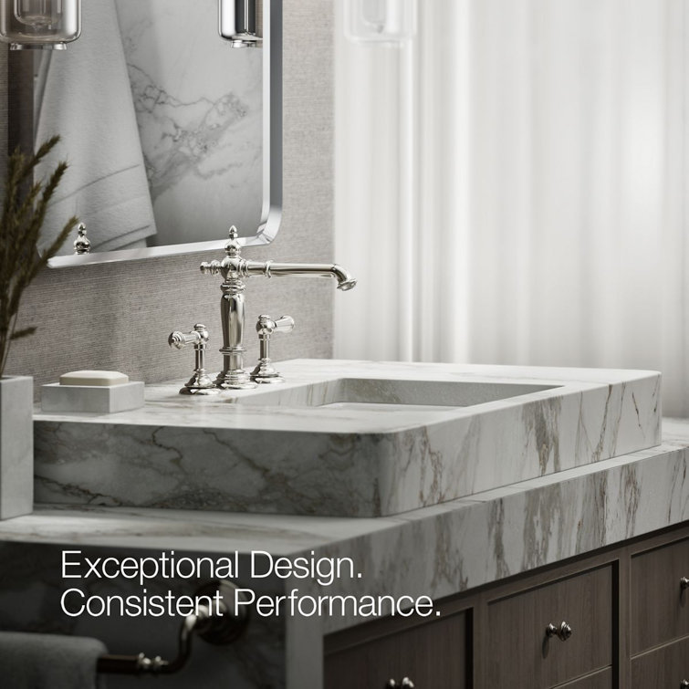 Artifacts Elegant Column 17'' Polished Nickel Bathroom Sink Spout