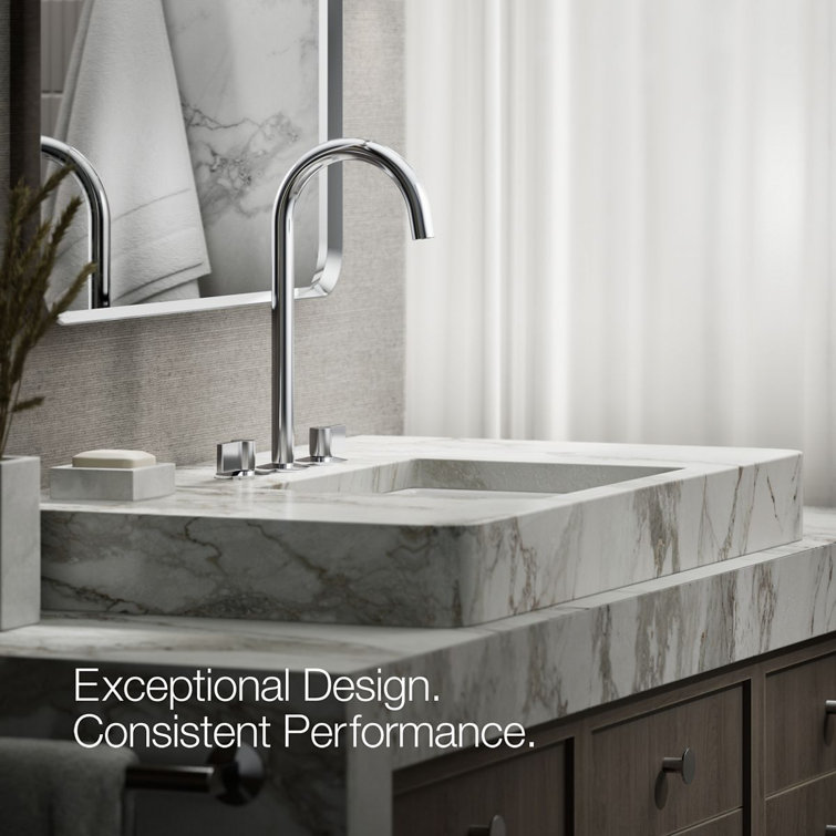 Polished Chrome Modern Sink Faucet Spout with Laminar Flow Aerator