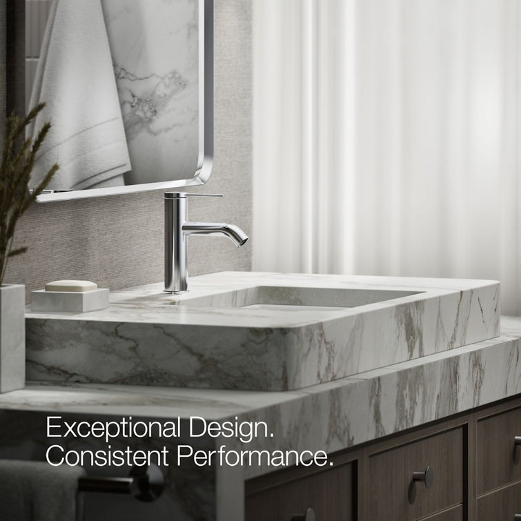 Polished Chrome Single-Handle Bathroom Sink Faucet