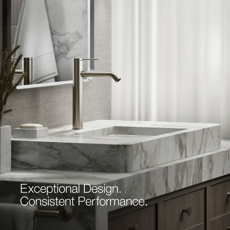 Elegant Vibrant Brushed Nickel Single-Handle Vessel Bathroom Faucet