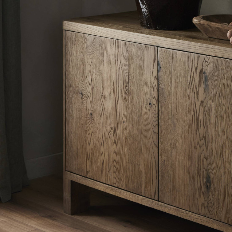 Noeline 94" Natural Oak Solid Wood Sideboard