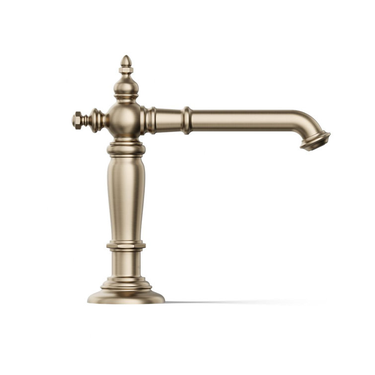 Elegant Vibrant Brushed Bronze Artifacts Bathroom Sink Spout