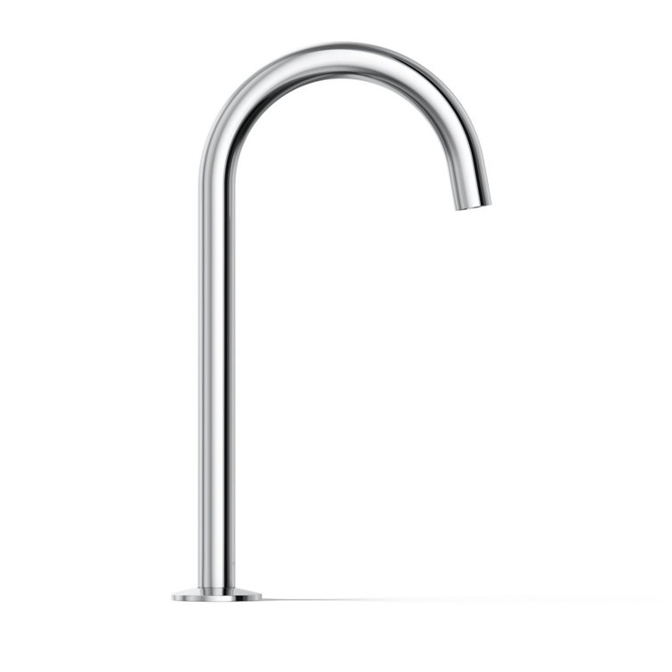 Polished Chrome Modern Sink Faucet Spout with Laminar Flow Aerator