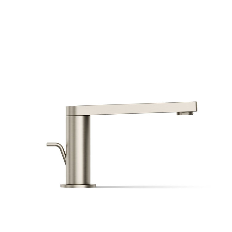 Vibrant Brushed Nickel Single-Handle Bathroom Faucet