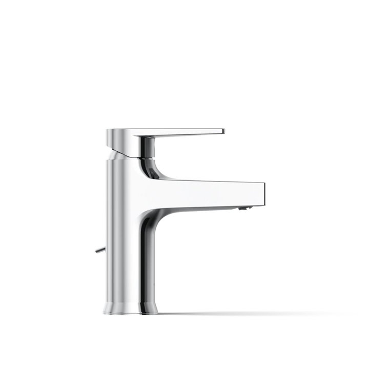 Polished Chrome Single-Handle Bathroom Sink Faucet