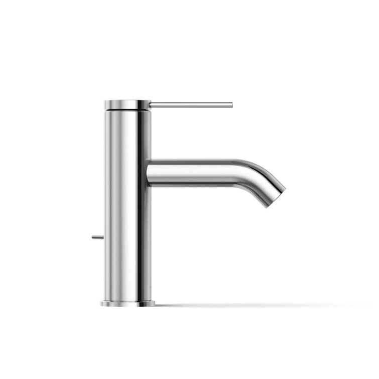 Polished Chrome Single-Handle Bathroom Sink Faucet