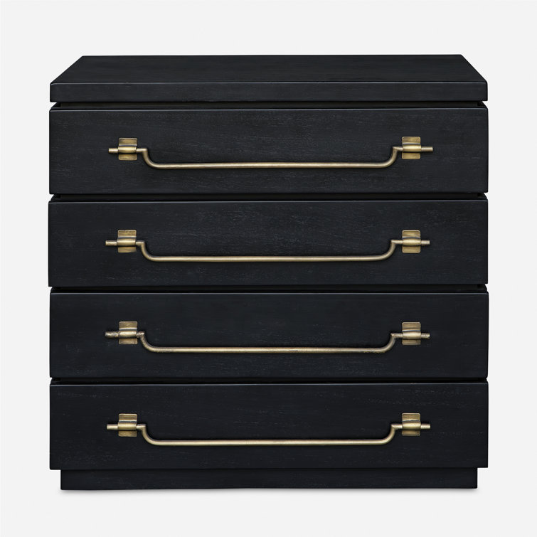 Halifax Black Mahogany Chest with Brass Drawer Pulls