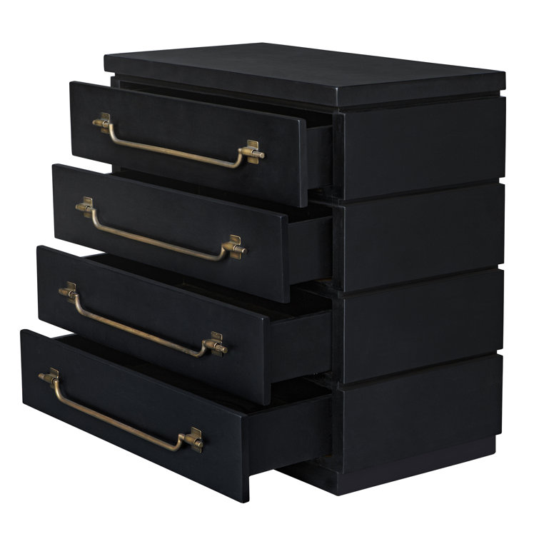 Halifax Black Mahogany Chest with Brass Drawer Pulls