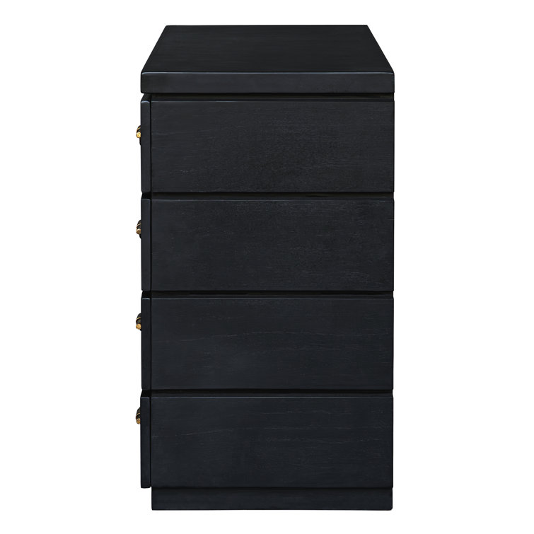 Halifax Black Mahogany Chest with Brass Drawer Pulls