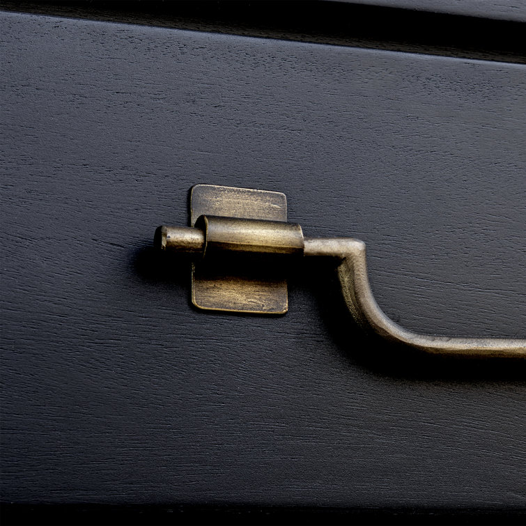 Halifax Black Mahogany Chest with Brass Drawer Pulls