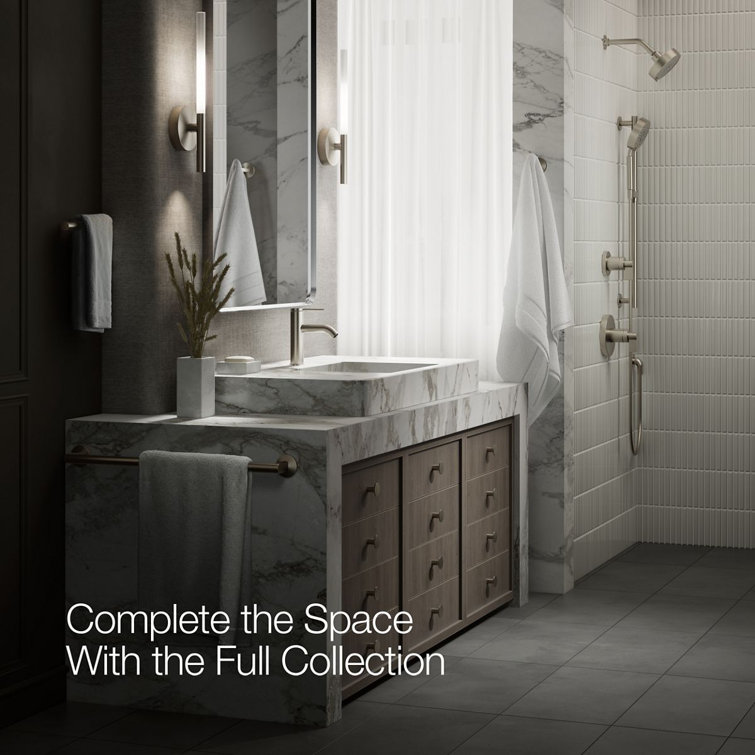 Components Brushed Nickel Single-Handle Low-Arc Bathroom Faucet