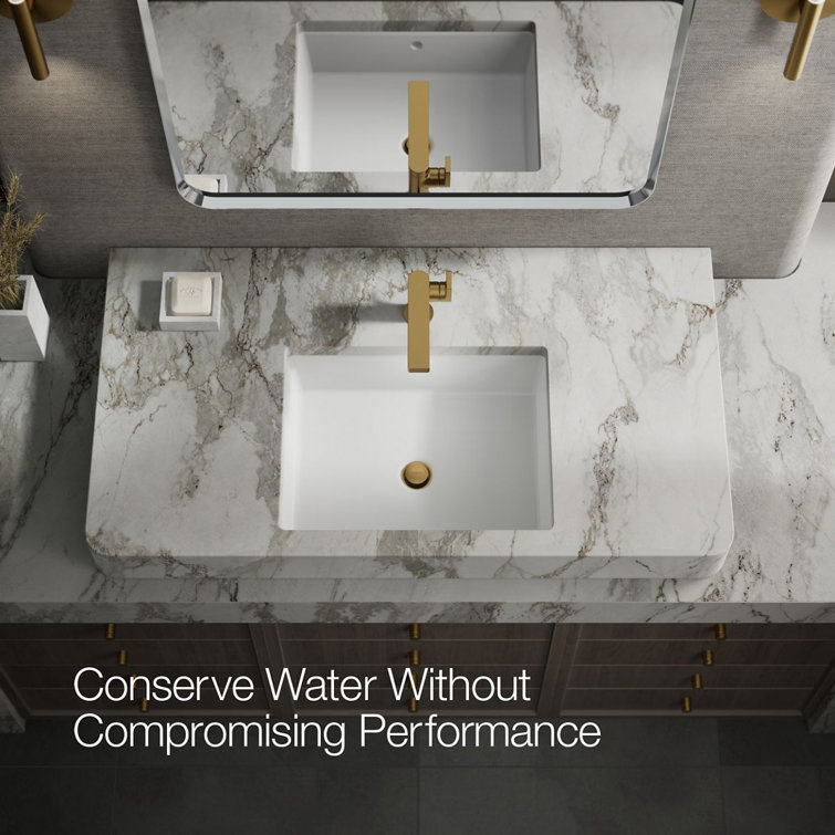 Vibrant Brushed Moderne Brass Single-Handle Bathroom Faucet
