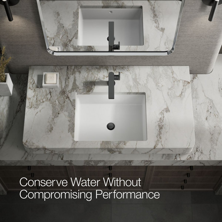 Matte Black Single-Handle Bathroom Faucet with Drain Assembly