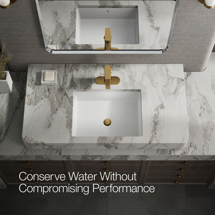 Vibrant Brushed Brass Single-Handle Bathroom Faucet with Escutcheon