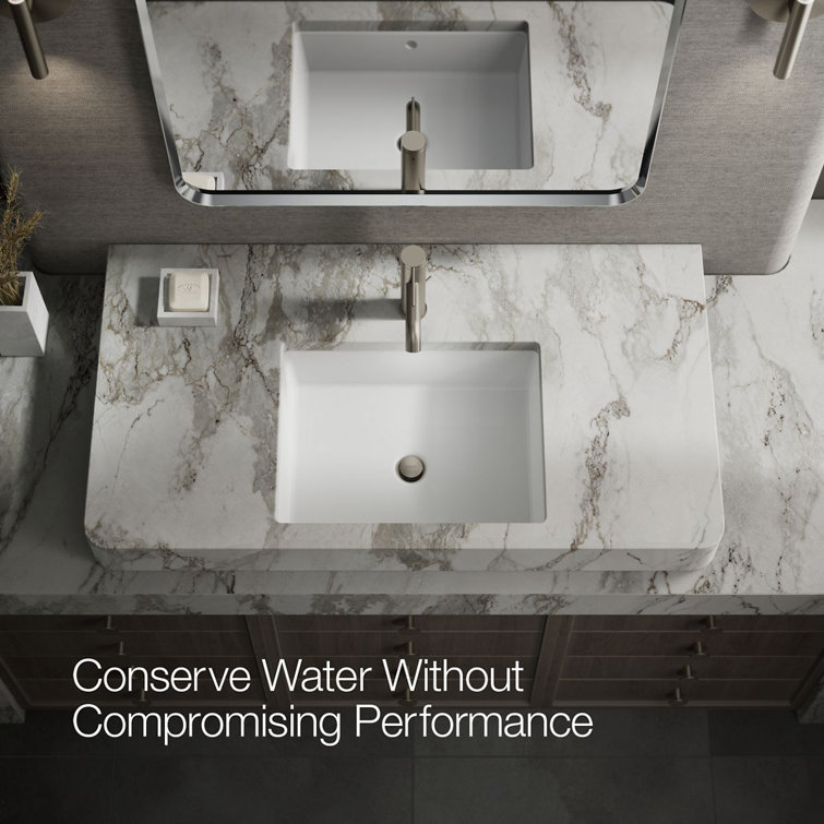 Components Brushed Nickel Single-Handle Low-Arc Bathroom Faucet