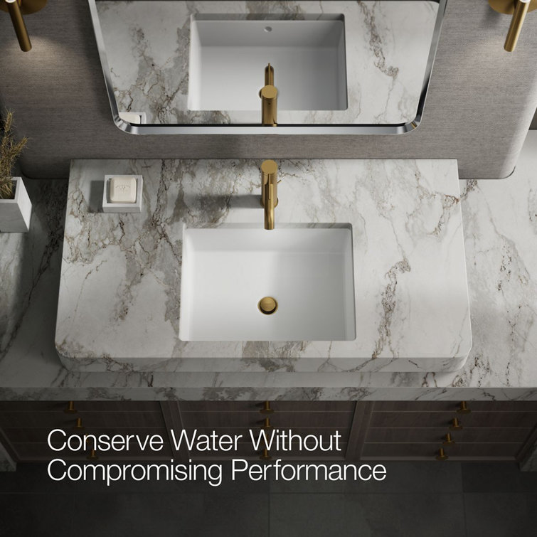 Vibrant Brushed Moderne Brass Single-Handle Bathroom Sink Faucet