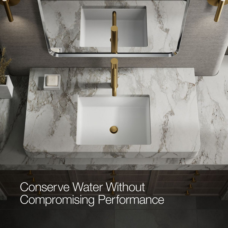 Vibrant Brushed Moderne Brass Tall Single-Handle Bathroom Faucet