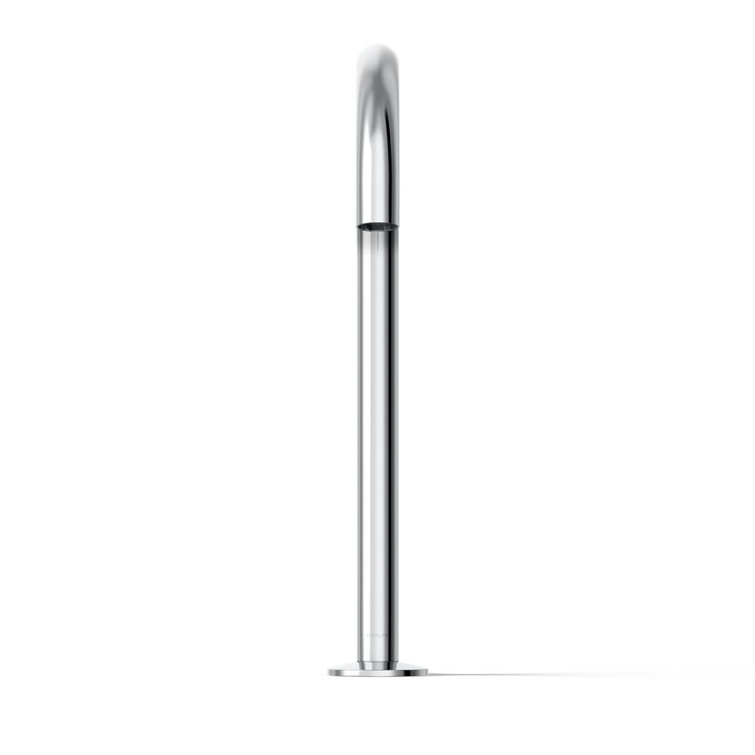 Polished Chrome Modern Sink Faucet Spout with Laminar Flow Aerator