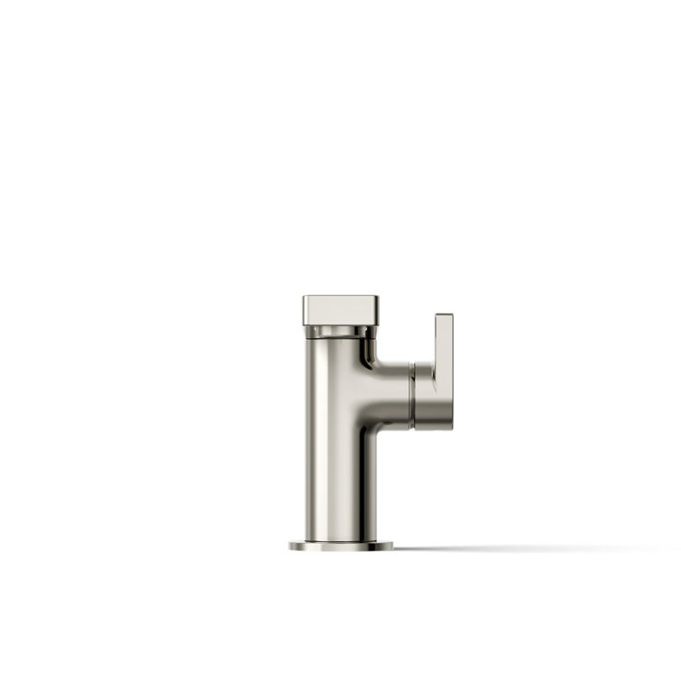Vibrant Polished Nickel Single-Handle Bathroom Faucet